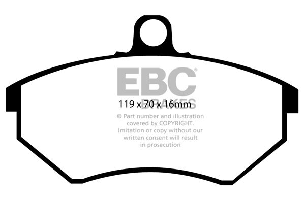 EBC BRAKES Комплект тормозных колодок, дисковый тормоз DP841